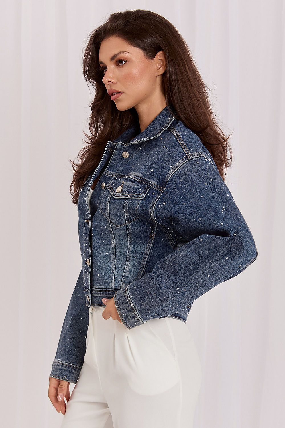 Denim jacket model 230177 Italy Moda